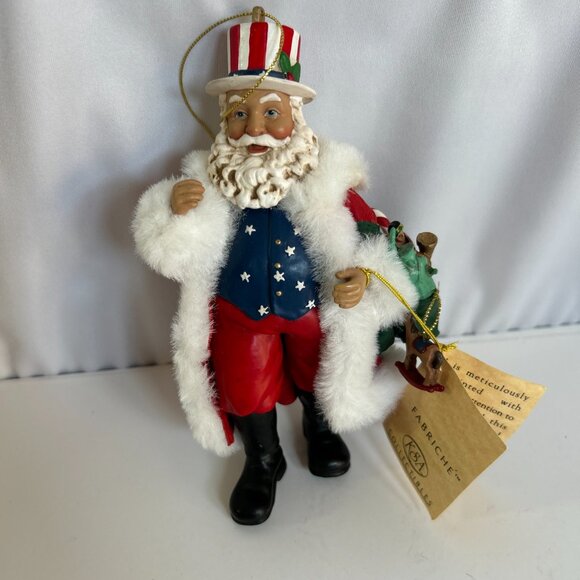 Kurt S. Adler KSA Collectible Figure Santa Patriotic USA Christmas Ornament 7” - Picture 10 of 10
